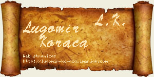 Lugomir Koraca vizit kartica